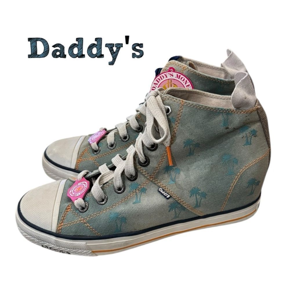 NEW Daddy’s Money x Skechers Palm Tree Hidden Wedge Y2K Sneakers 11